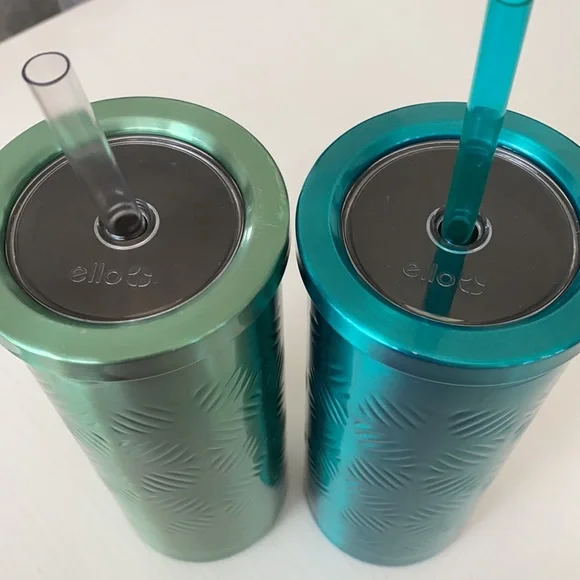 SOLD!❌ Ello Aluminum Tumbler Set Teal Green Summertime Pool - Picture 7 of 9